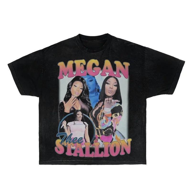Megan Thee Stallion 90s Retro Rap Bootleg T-Shirts