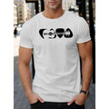 Guitar Music Print Relaxed Fit Short Sleeves Unique Perfect Summer Outing Music Lovers Casual Everyday Made USA T-Shirts