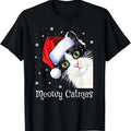 Meowy Catmas Happy New Year Cat Lover Ugly T-Shirts