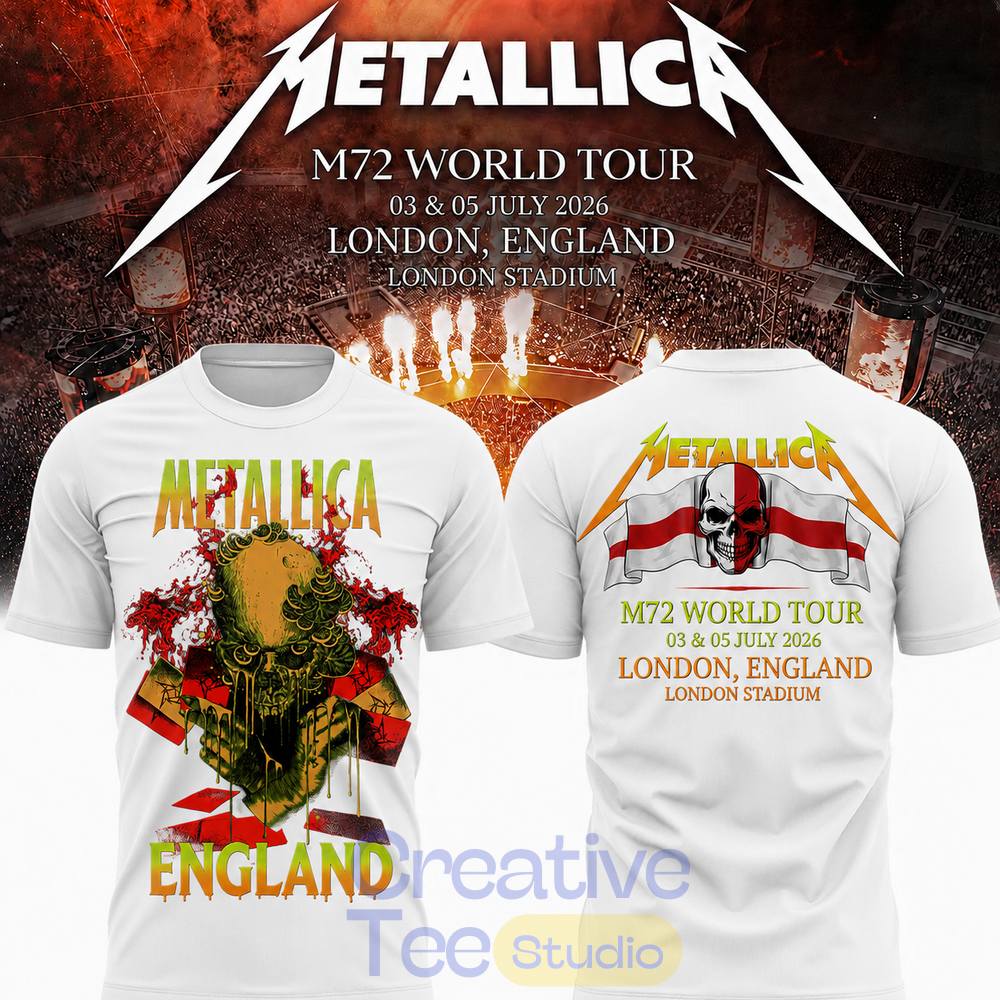 Metallica 2026 M72 World Tour London, England Special T-Shirt