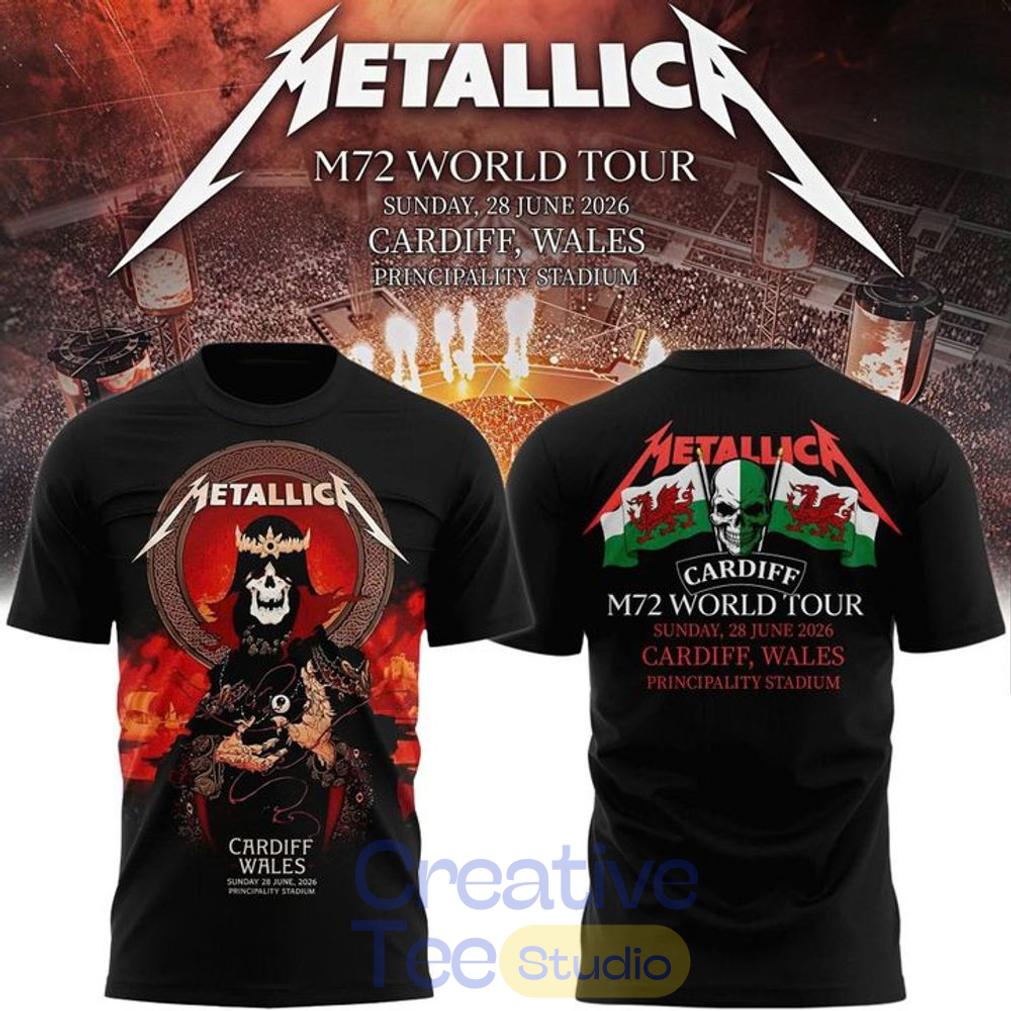 Metallica M72 World Tour Cardiff, Wales Principality Stadium T-Shirt