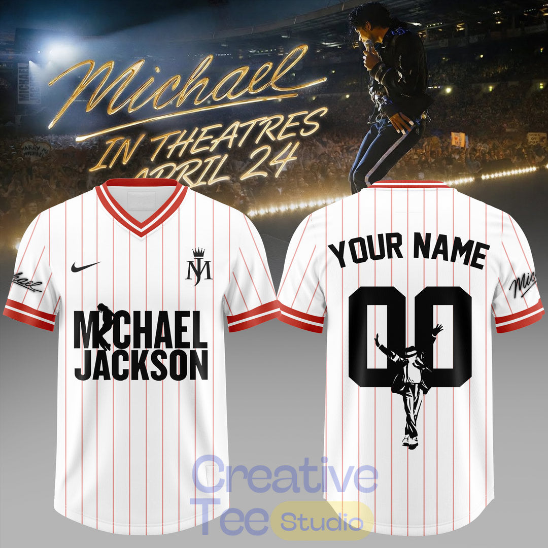 Michael Jackson In Theatres Custom Football Jersey – Special Movie Edition
