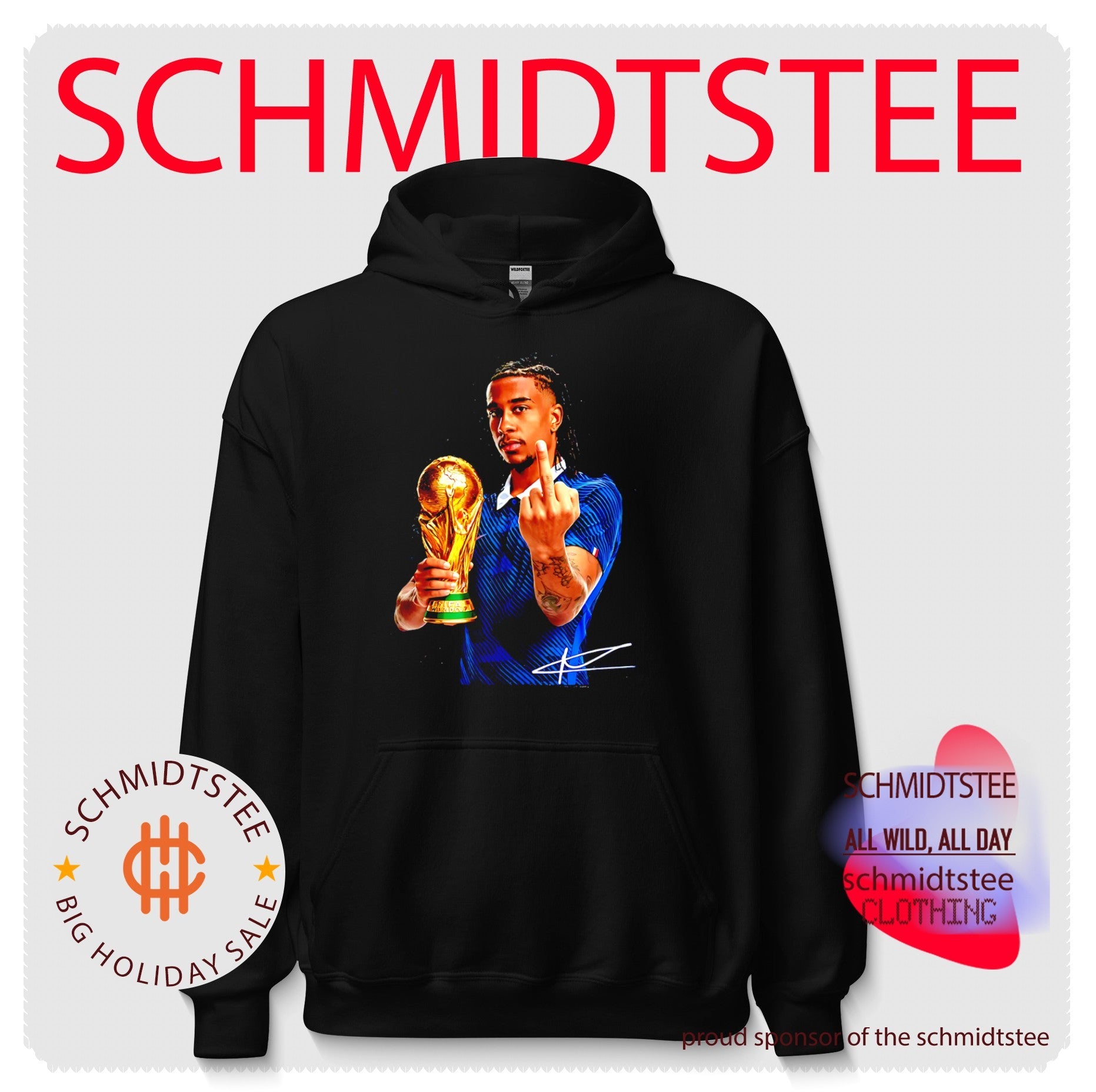 Michael Olise France National Team World Cup Champion middle finger signature shirt