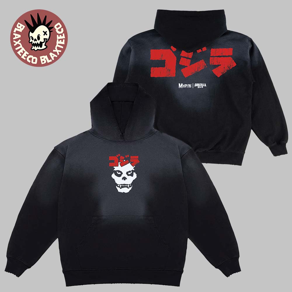Misfits X Godzilla Fiend Skull Godzilla Head Pullover Hoodie
