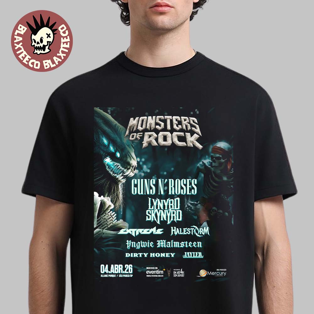 Monster Of Rock 2026 Sao Paulo Prazil At Allianz Parque On April 4 2026 T-Shirt