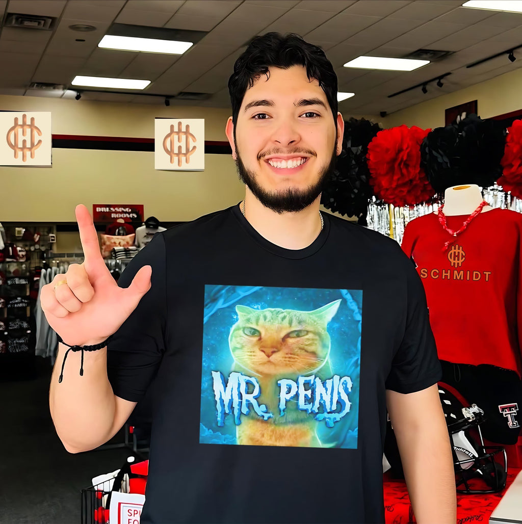 Mr Penis the Cat internet meme humor shirt