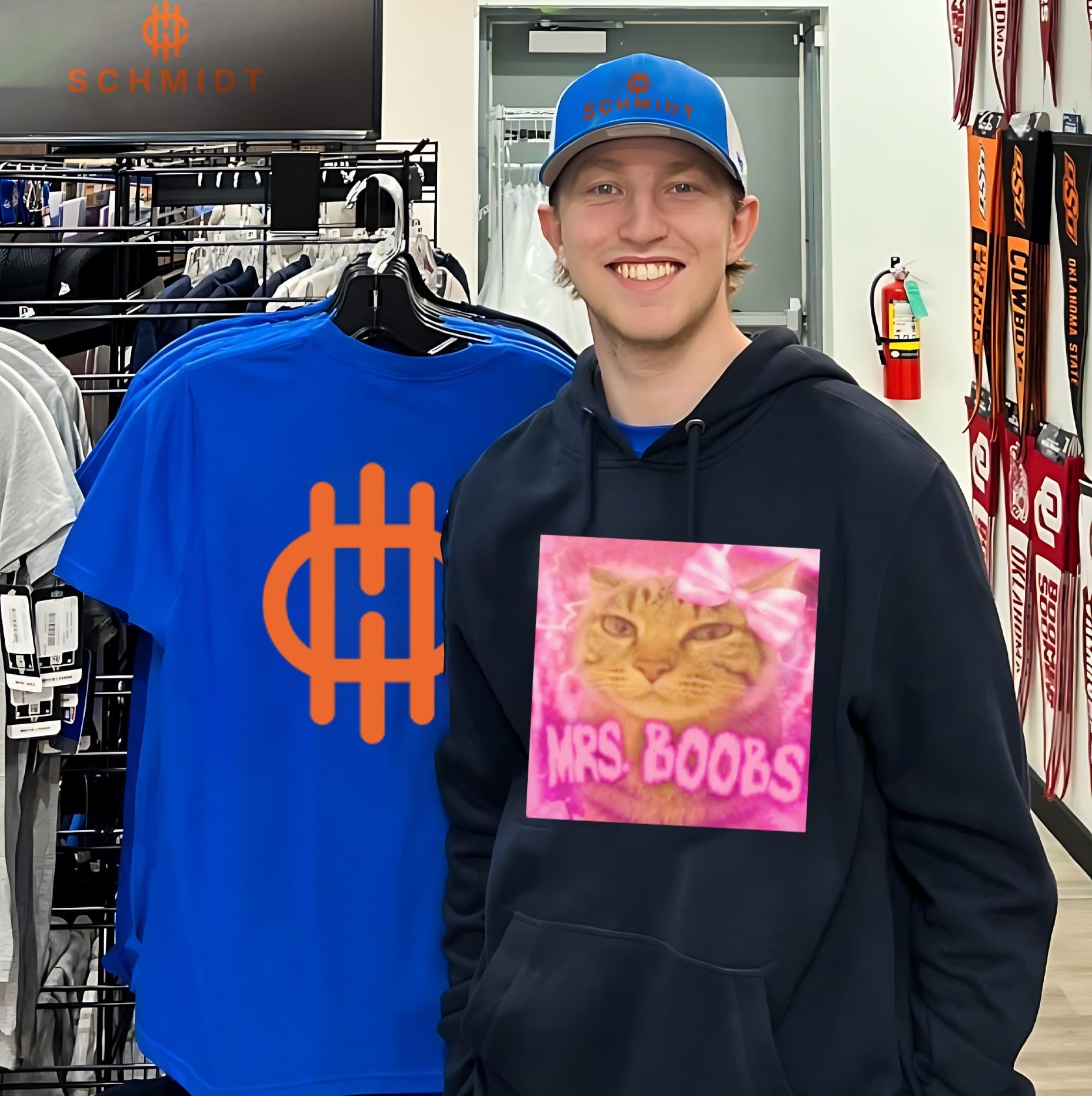 Mrs Boobs the Cat pink aesthetic shirt