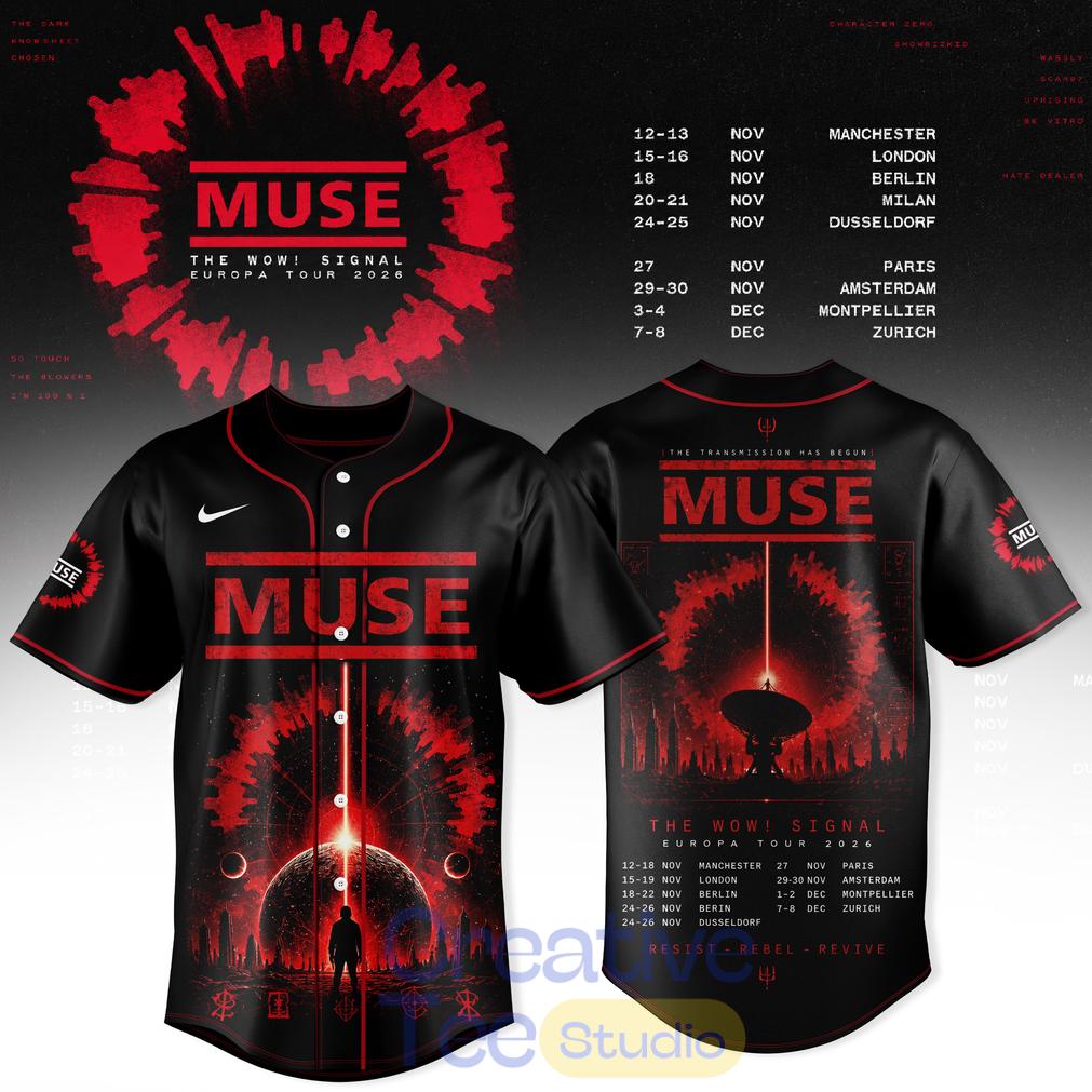 Muse – The Wow Signal Europa Tour 2026 Baseball Jersey