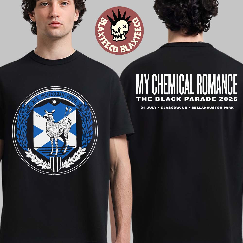 My Chemical Romance Glasgow UK 2026 Exclusive Tee At Bellahouston Park On 4 July 2026 T-Shirt