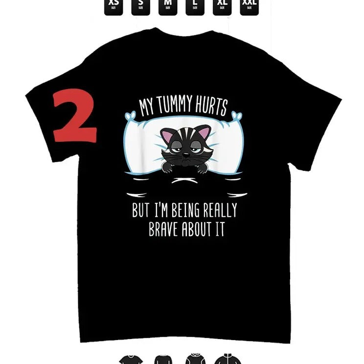 My Tummy Hurts But I Am Brave Animals 2 T-Shirts