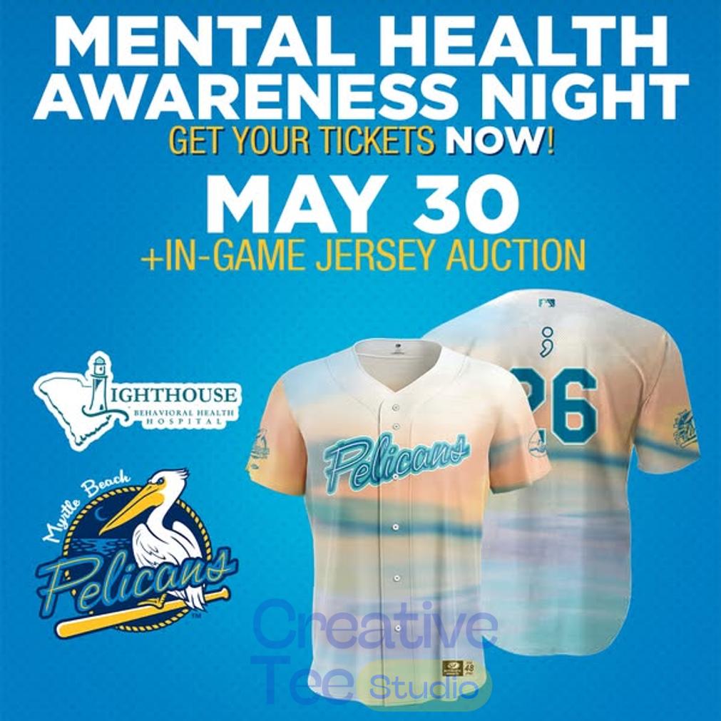 Myrtle Beach Pelicans x Annual Mental Health Awareness Night Baseball Jersey
