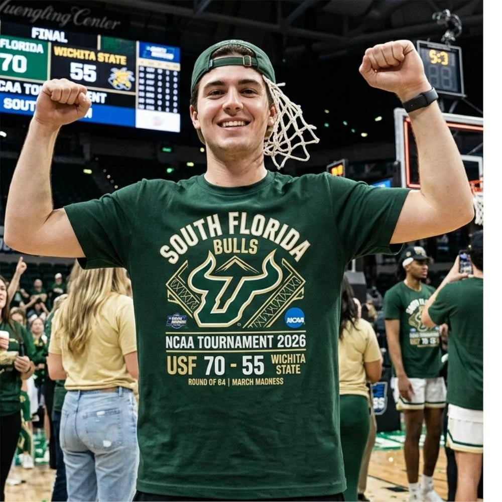 NCAA tournament 2026 South Florida 70 55 Wichita State shirt
