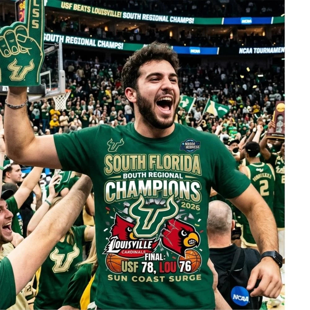 NCAA tournament 2026 South Florida beats Louisville shirt