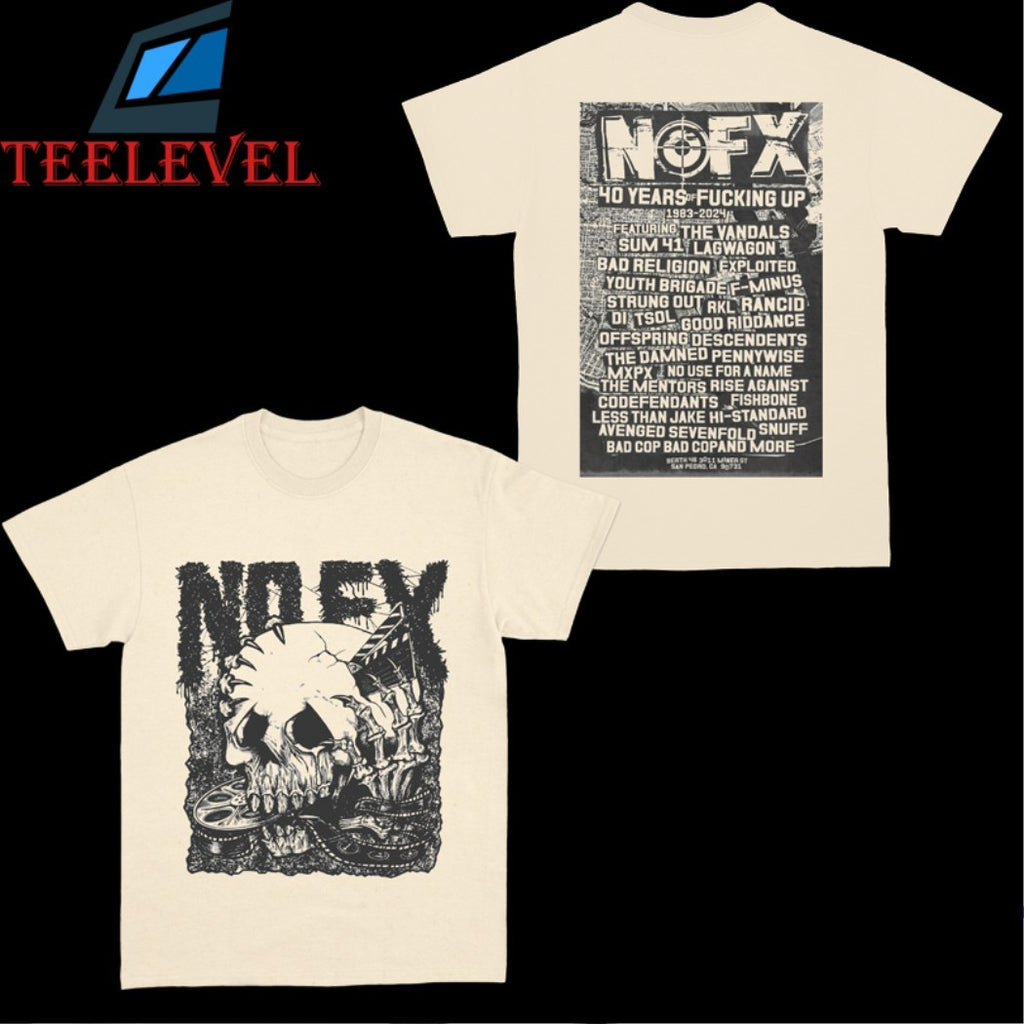 NOFX 40 Years Of Fucking Up OG Film Skull Shirts