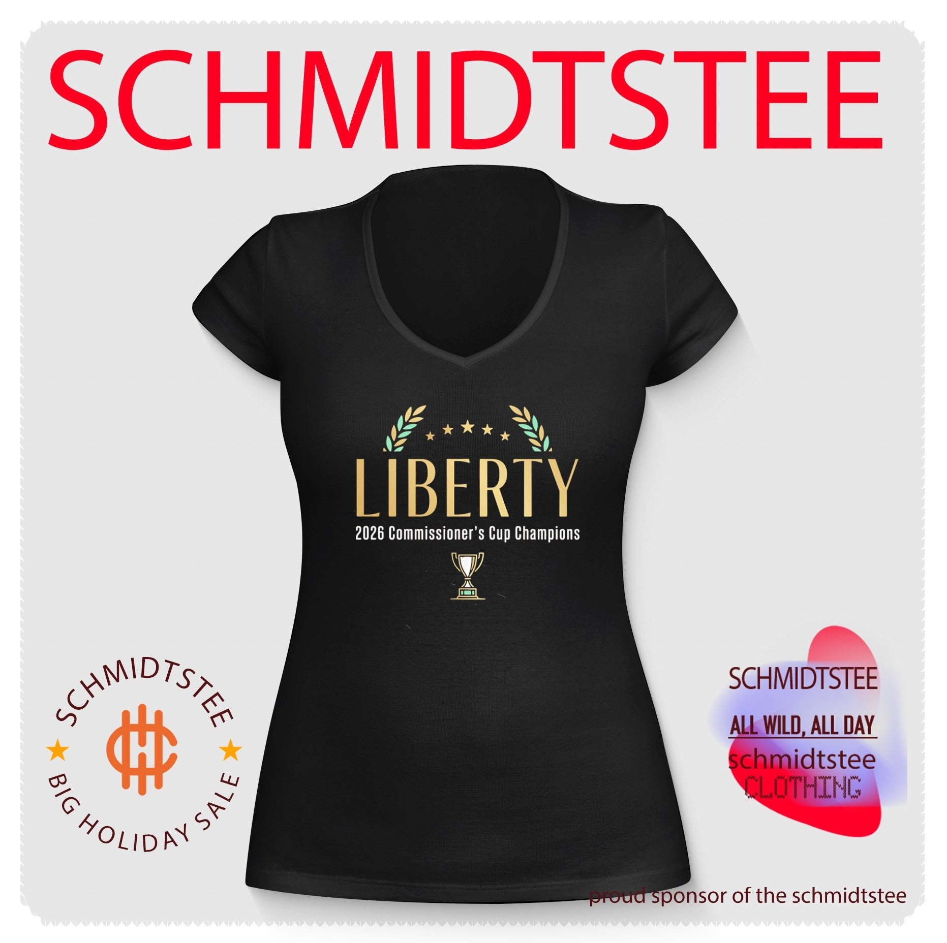 NY Liberty 2026 Commissioner’s Cup Champions trophy shirt