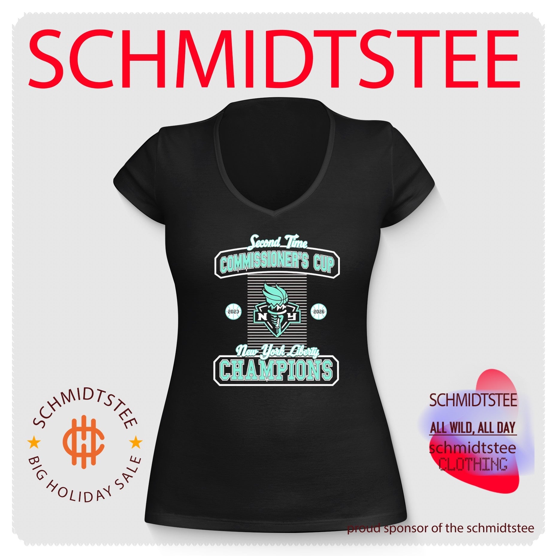 NY Liberty Second Time Commissioner’s Cup Champions 2023 2026 shirt