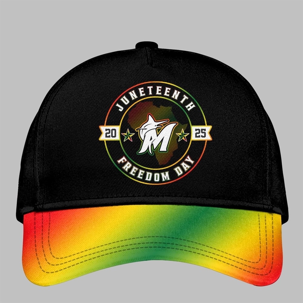 Miami Marlins Juneteenth Day 2025 Baseball Jersey Hat - Grishko.com