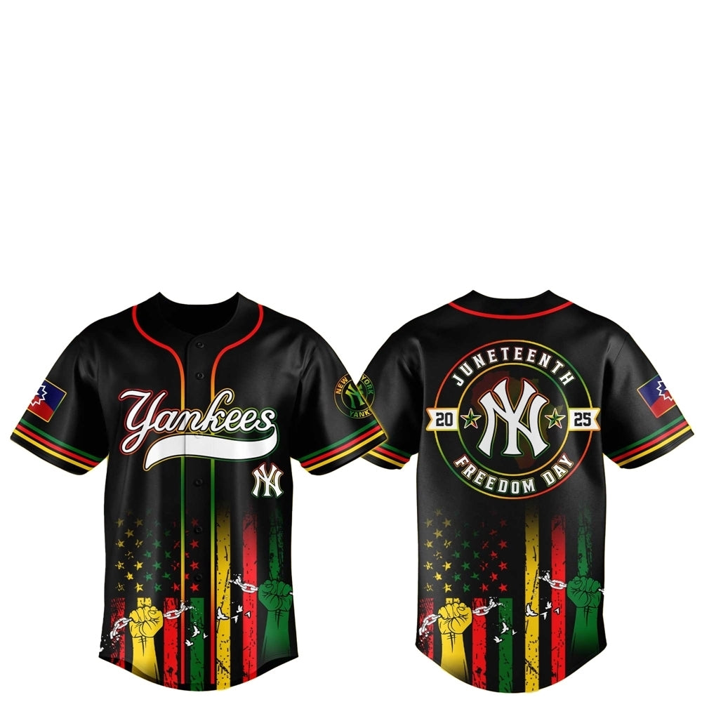 NY Yankees Juneteenth Day 2025 Baseball Jersey Hat - Grishko.com