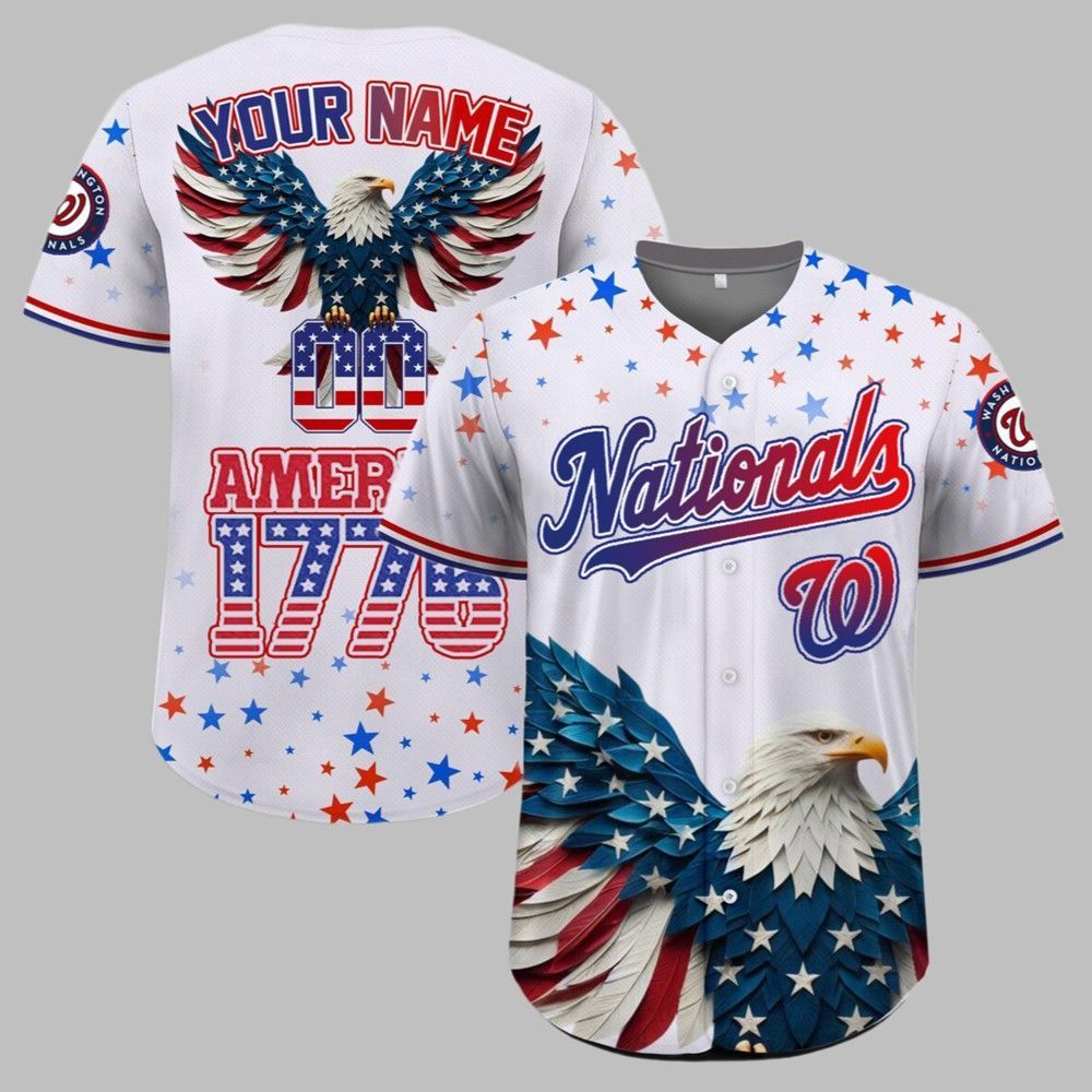 Nationals Independence Day Baseball Jersey 2025 - Grishko.com
