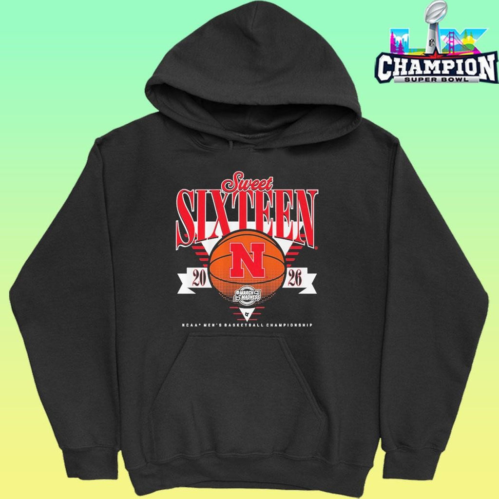 Nebraska Cornhuskers 2026 Sweet Sixteen Ncaa Men’s Basketball Championship Shirt