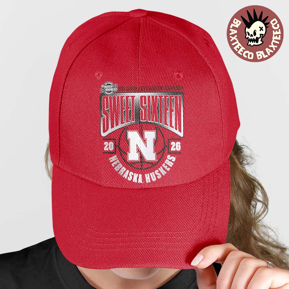 Nebraska Huskers Men’s Basketball 2026 NCAA March Madness Sweet 16 Cap Hat Snapback