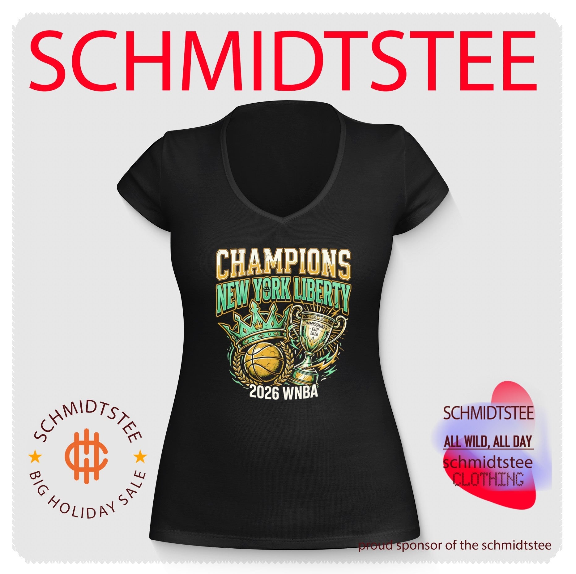 New York Liberty 2026 Commissioner’s Cup Champions basketball trophy shirt