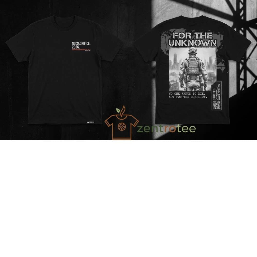 Nkctees 2026 No Sacrifice US Marines Graphic Tee – Heavyweight Black Streetwear