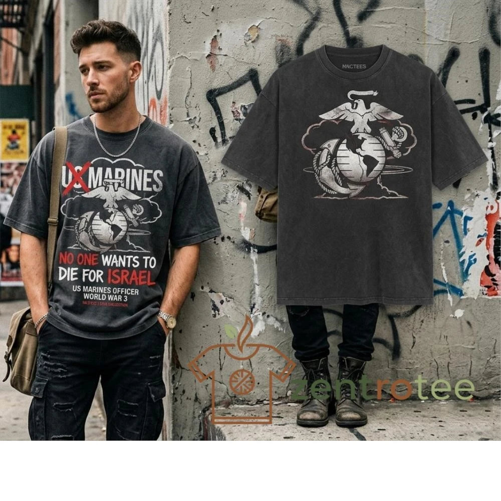 Nkctees The Silent Oath Vintage Wash T-Shirt – US Marines WW3 Anti-War Edition 2026