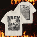 Nofx 40 Years Of Funkin #8217 Up Film Merch Og Film Skull Vintage Washed Tee