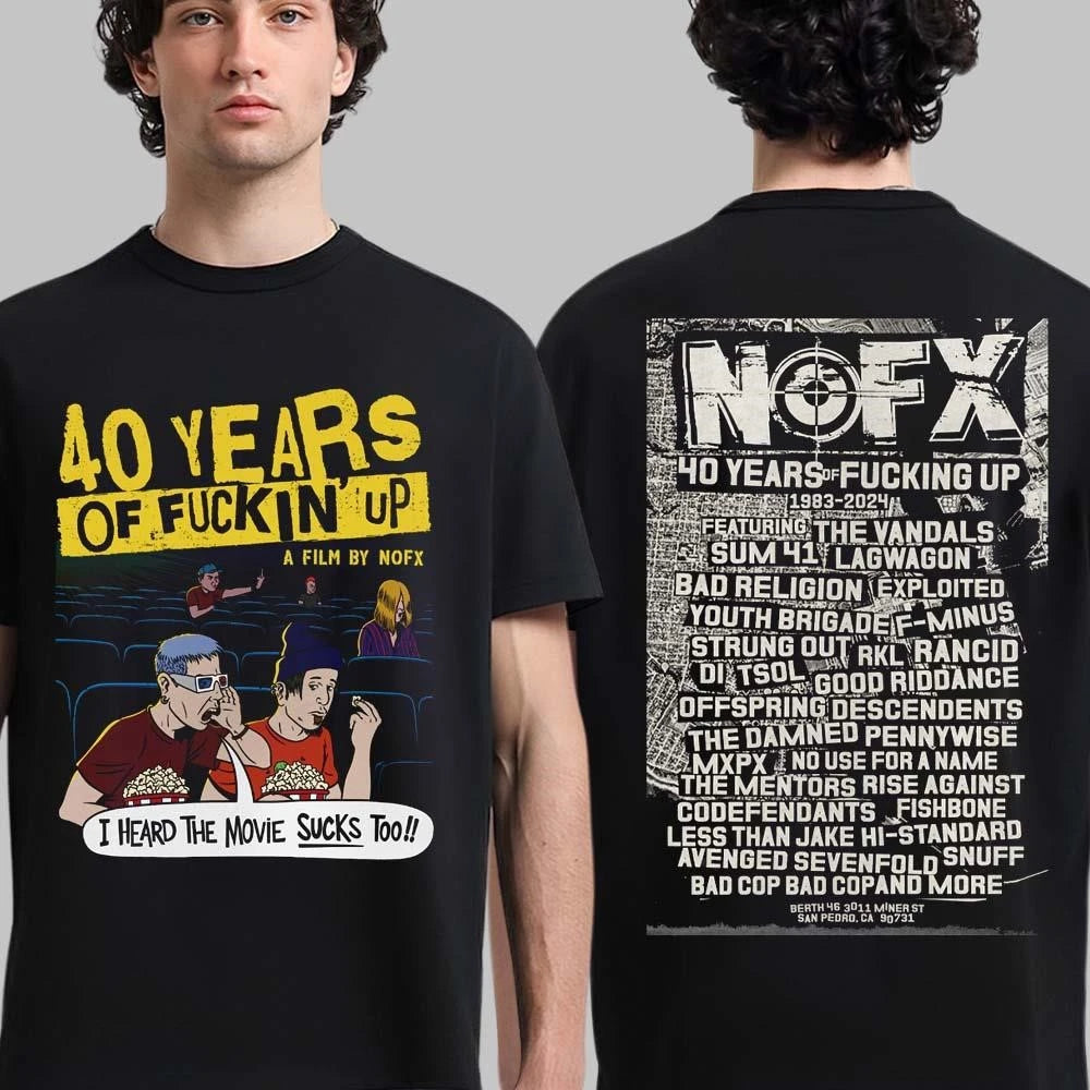 Nofx 40 Years Of Funkin #8217 Up Film Merch This Movie Sucks T Shirt