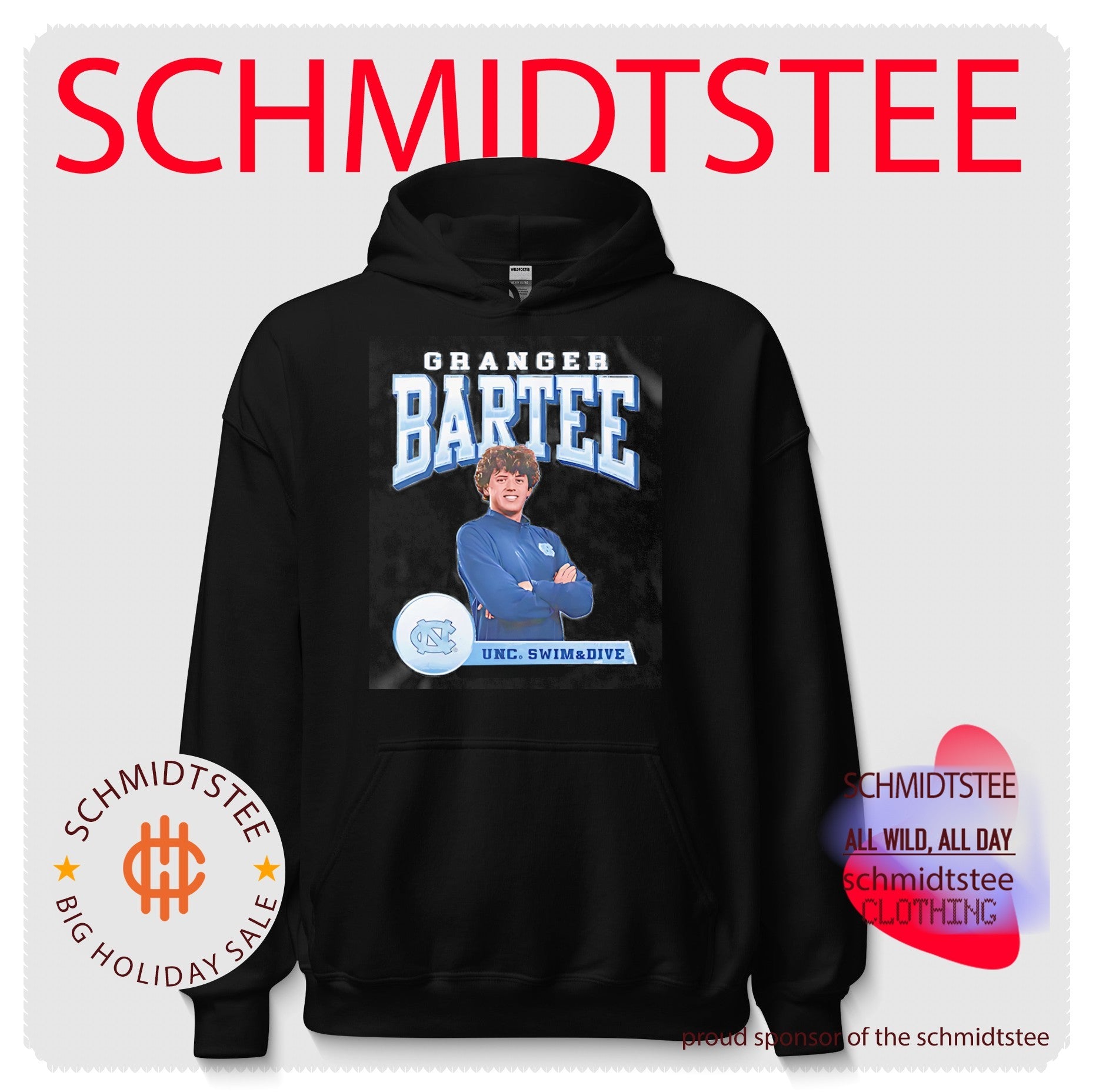North Carolina Tar Heels Granger Bartee portait shirt