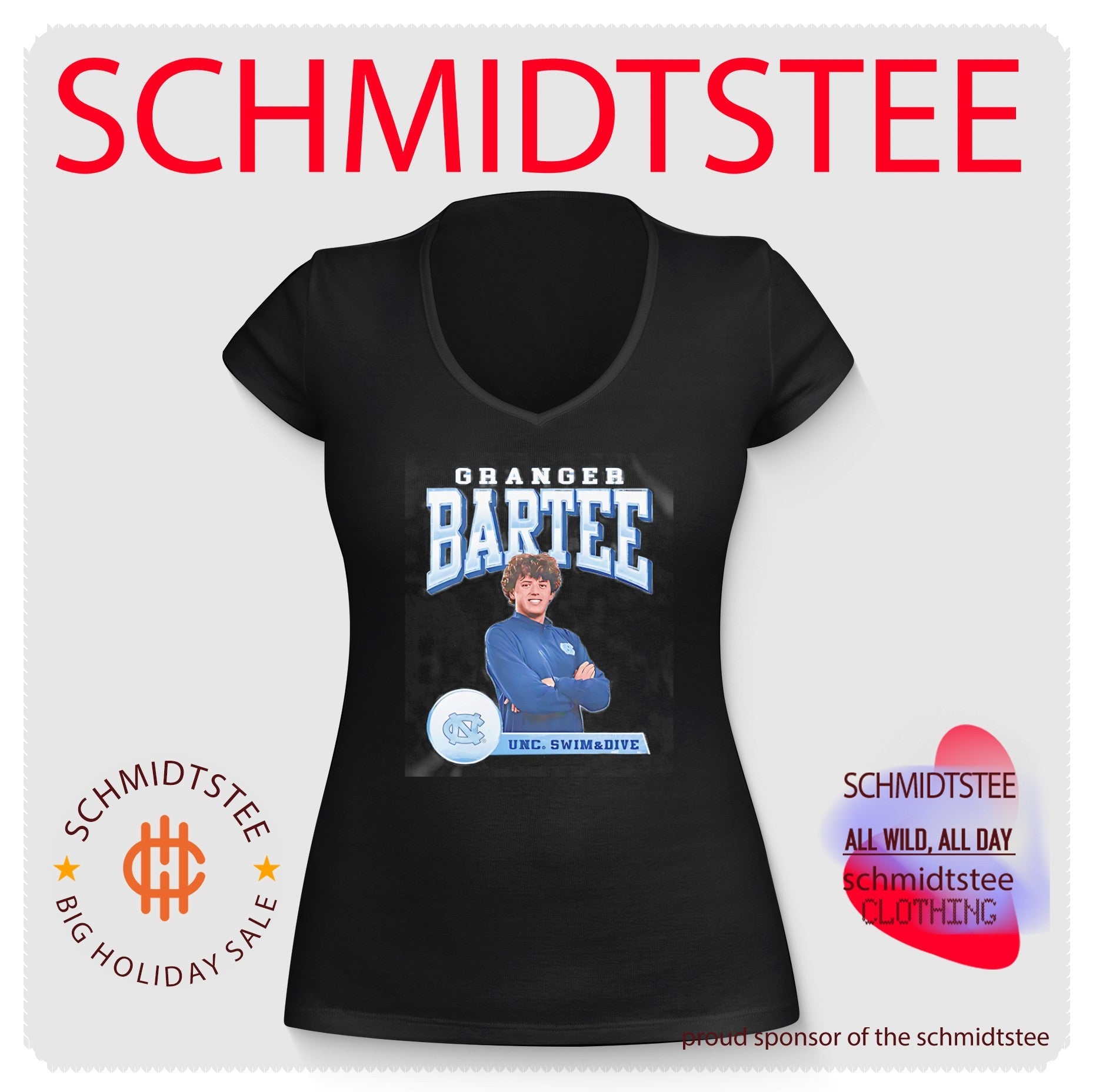 North Carolina Tar Heels Granger Bartee portait shirt