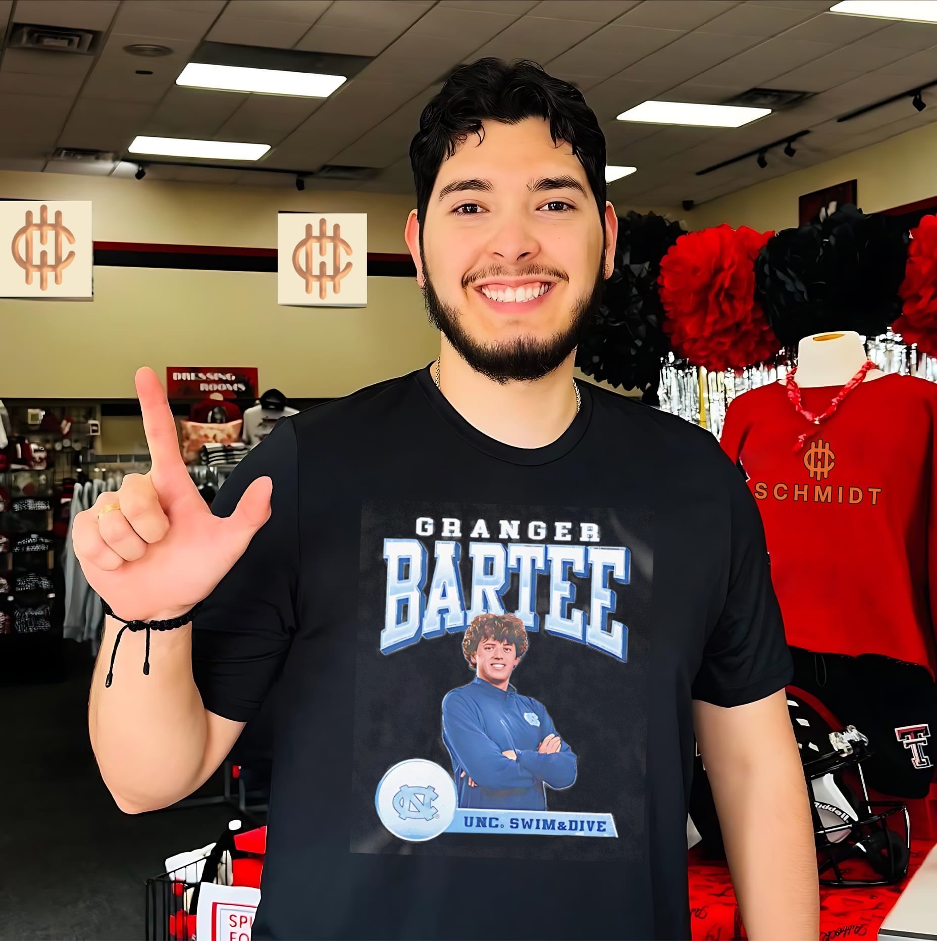 North Carolina Tar Heels Granger Bartee portait shirt