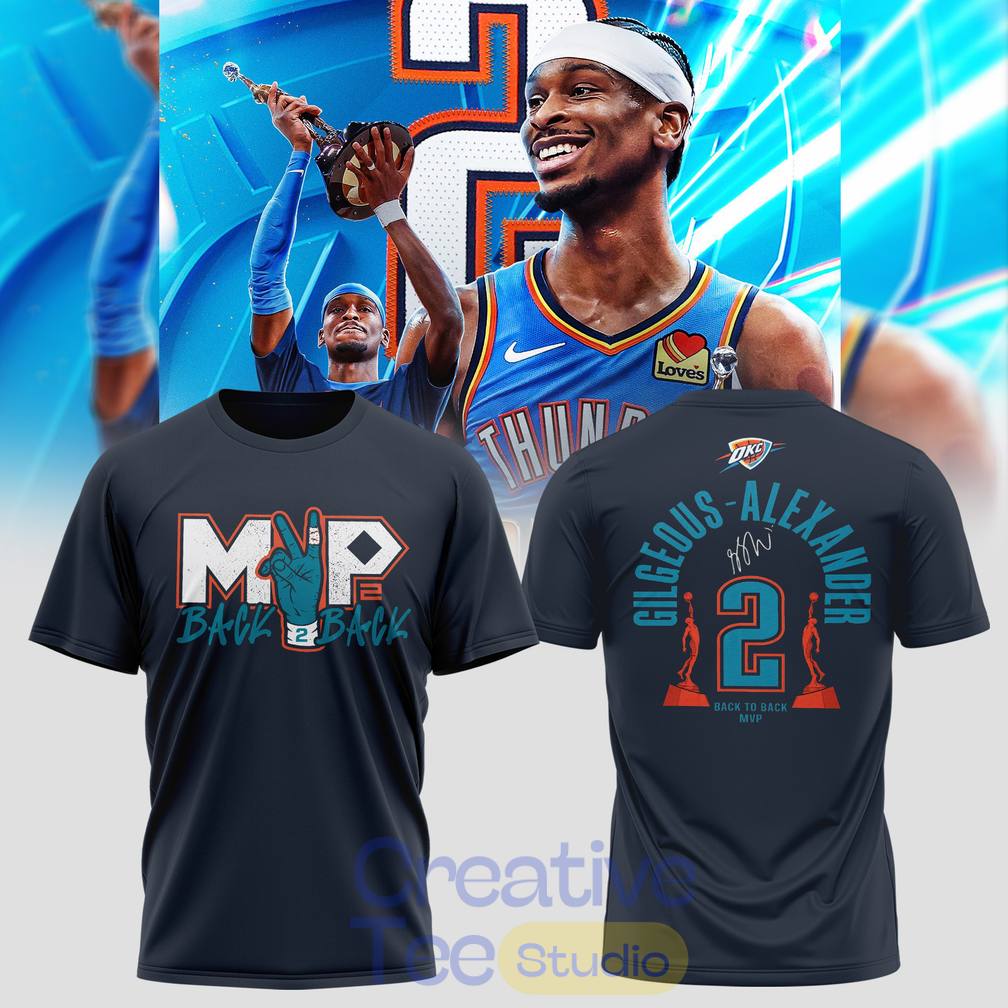 OKC Thunder 2026 MVP Back 2 Back Signature Tee Hoodie
