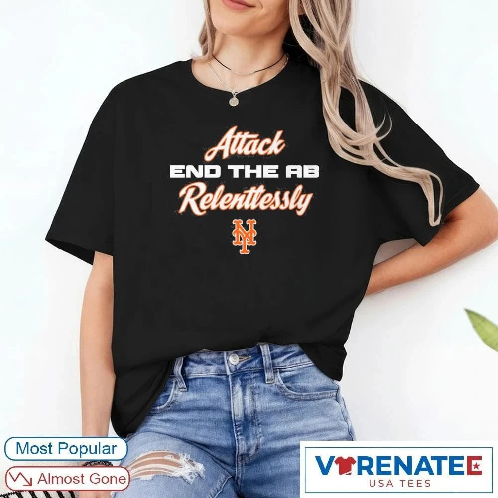 Official 2026 Mike Tyson Mets Attack End The AB Relentlessly T-Shirt