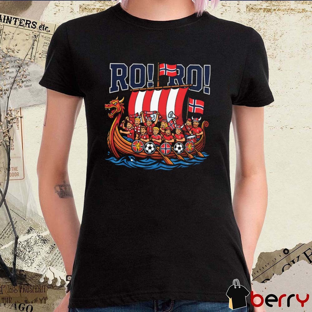 2026 RO RO Norway Viking Ship Soccer Graphic t-shirt