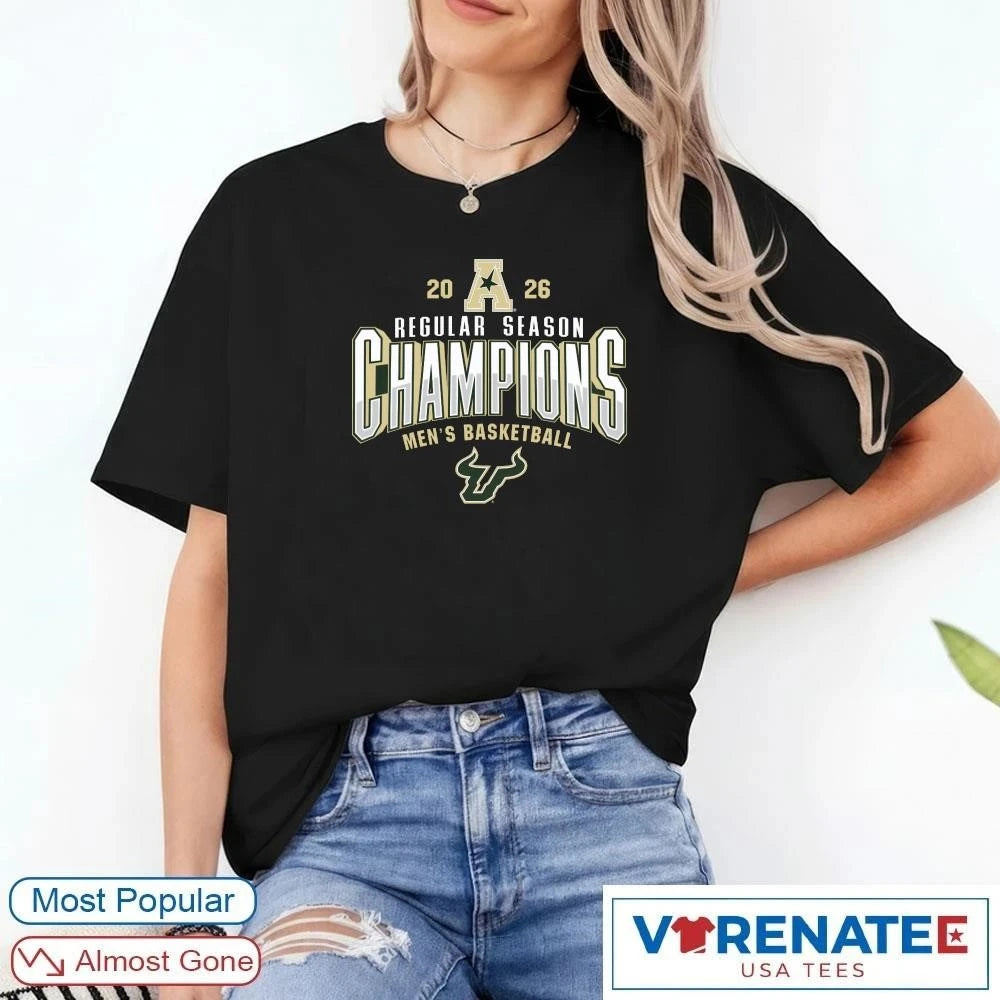 Official 2026 South Florida Bulls AAC Men’s Basketball Regular Season Champions Locker Room shirt