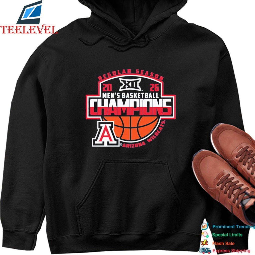 Official Arizona Wildcats 2026 Big 12 Conference Men’s Basketball Regular Season Champions T-Shirts