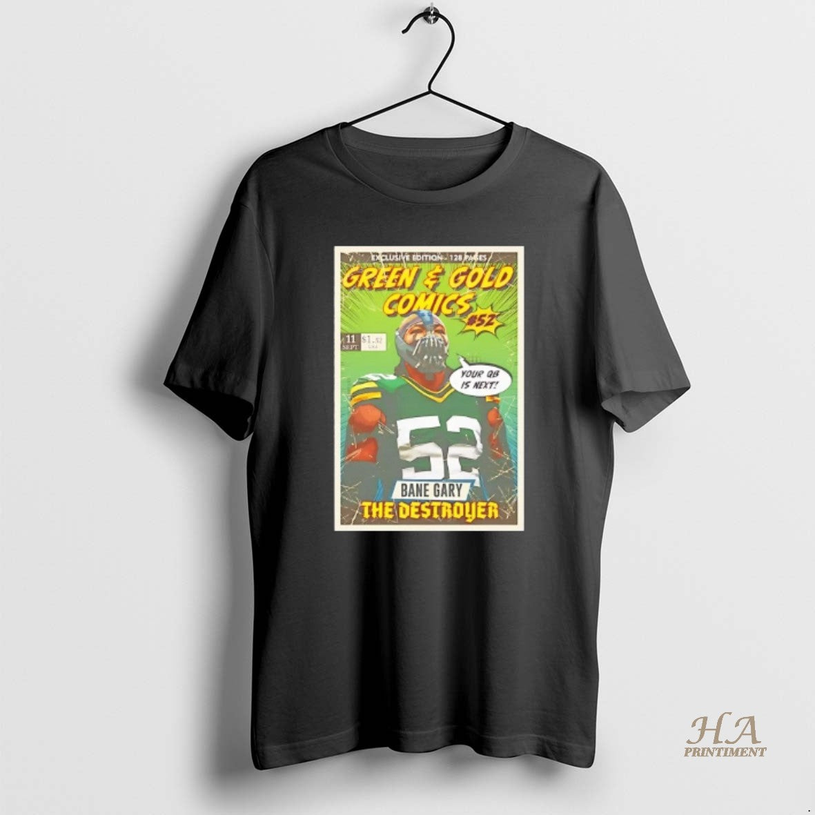 Official Bane Gary The Destroyer Green And Gold Comics Green Bay Packers