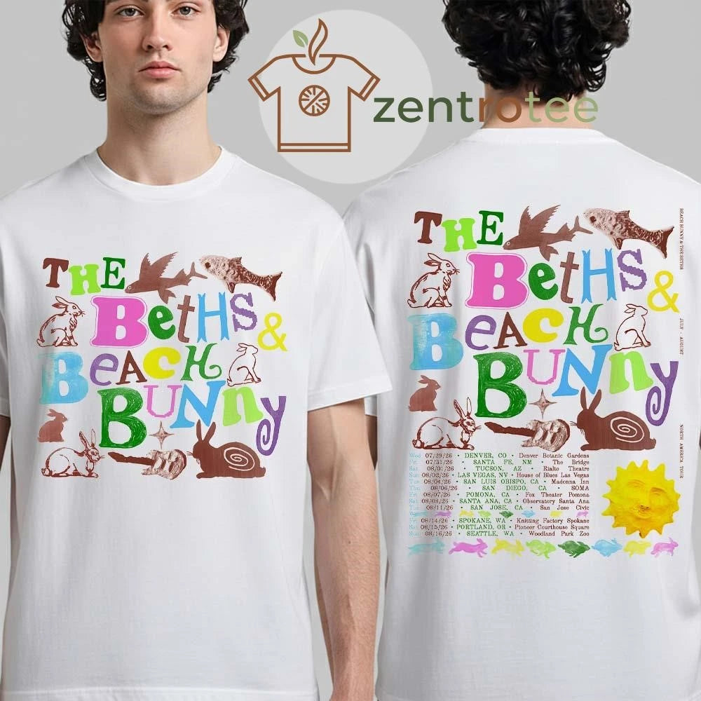 Official Beach Bunny X The Beths 2026 North America Tour Schedule Dates tee