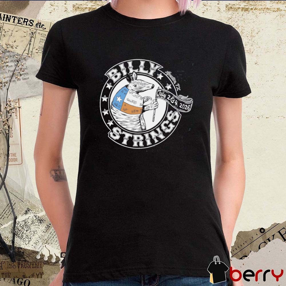 Billy Strings Armadillo with Dates July 2 – 4 2026 Austin Texas t-shirt