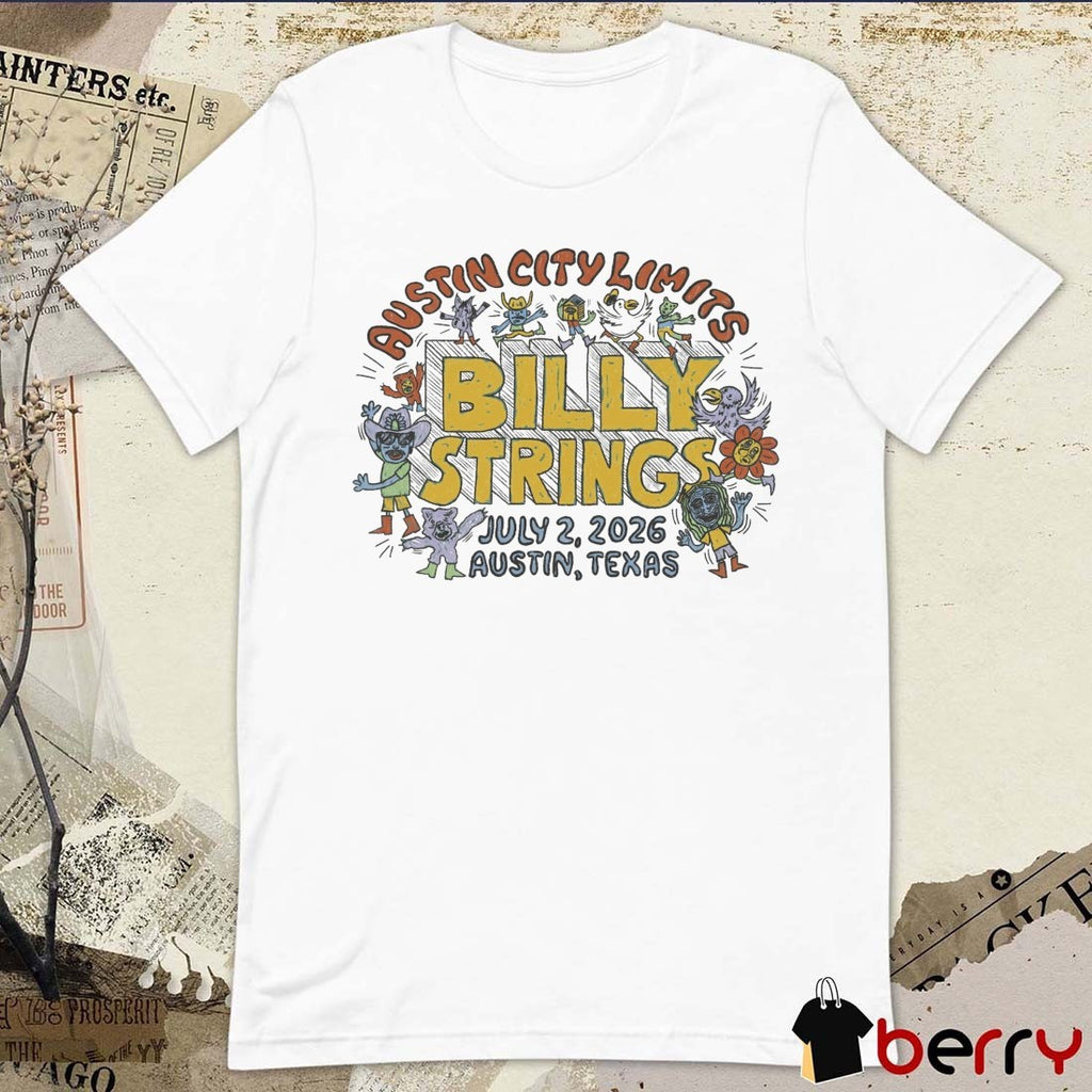 Billy Strings Austin City Limits Characters July 2 2026 Austin Texas t-shirt
