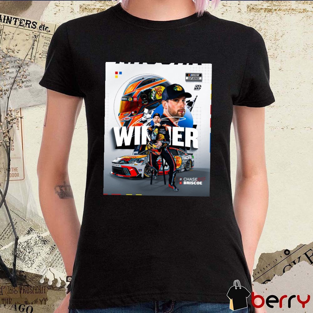 Chase Briscoe Winner 2026 Chicagoland Speedway NASCAR Cup Series Signature Poster t-shirt