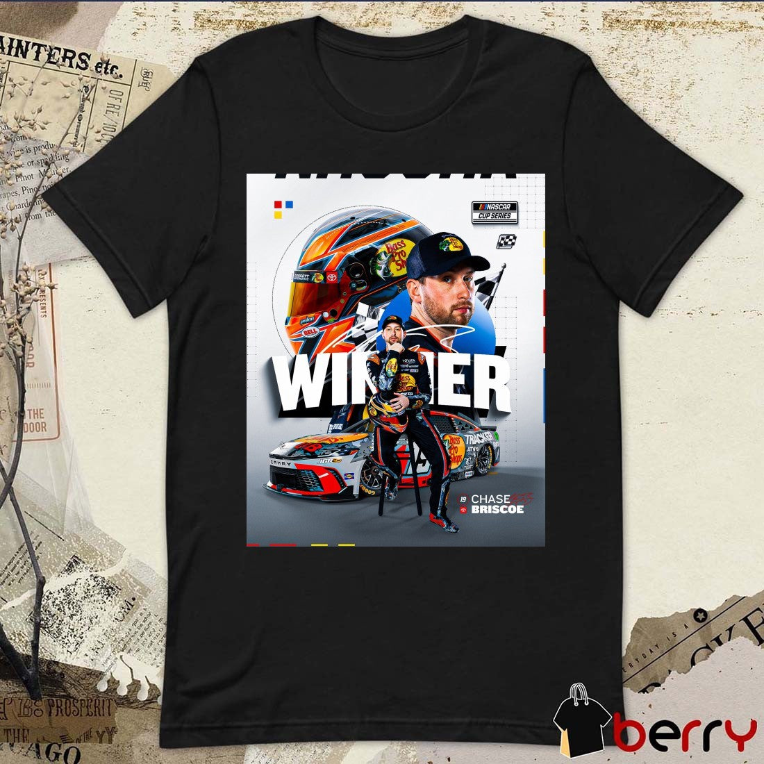 Chase Briscoe Winner 2026 Chicagoland Speedway NASCAR Cup Series Signature Poster t-shirt