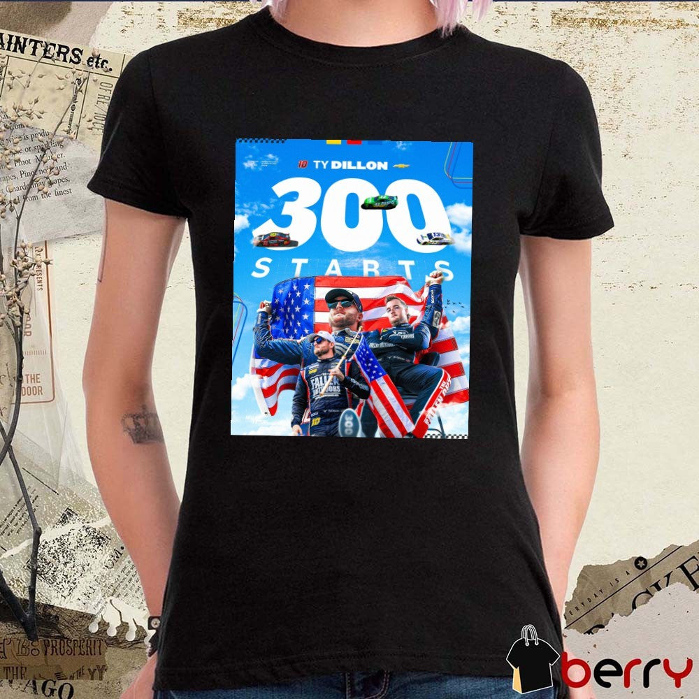 Congratulations To Ty Dillon 300 Starts NASCAR Cup Series Poster t-shirt