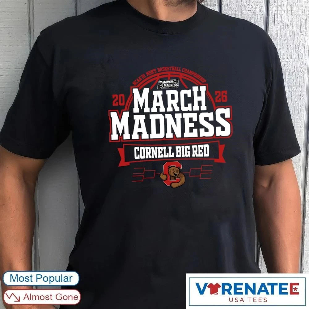 Official Cornell Big Red 2026 NCAA DI Men’s Basketball Championship March Madness Bound T-Shirt