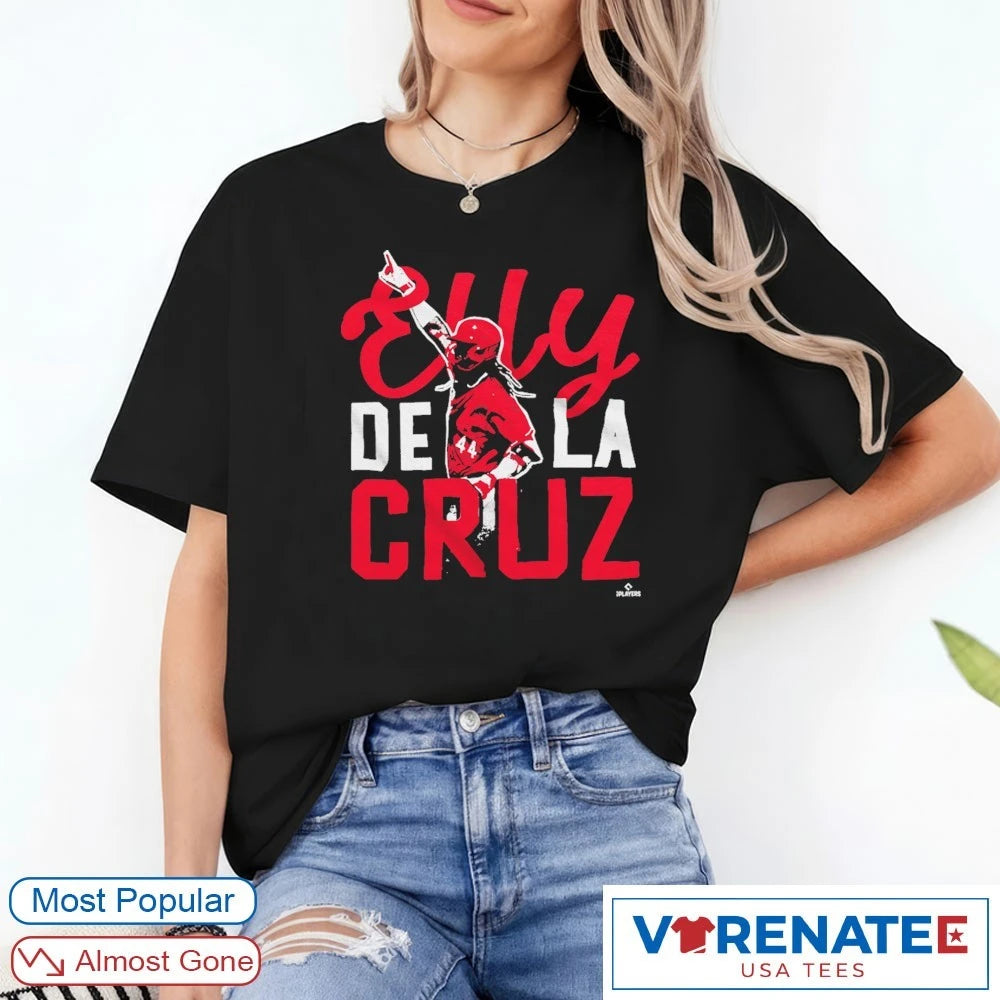 Official Elly De La Cruz Handcrafted Superstar Cincinnati Reds MLB T-Shirt