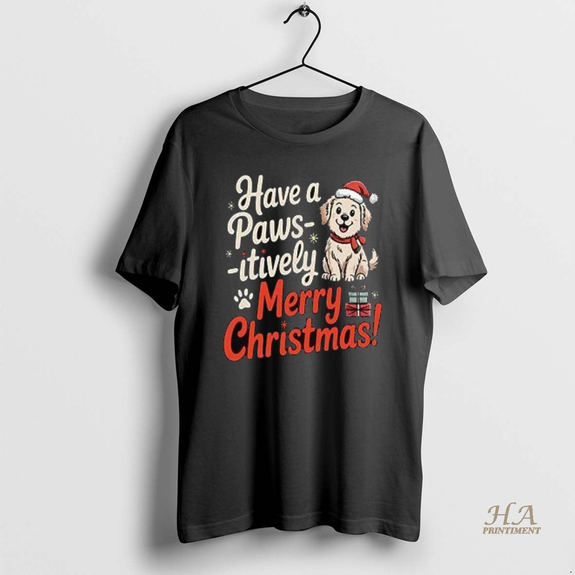 Official Have A Pawsitively Merry Christmas Puppy Dog Lover Holiday