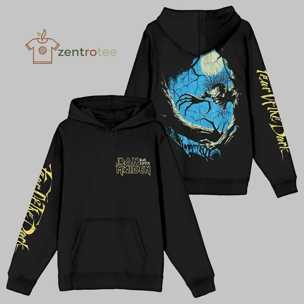 Official Iron Maiden Im50 Anniversary Collection Fear Of The Dark Spooky Tree Demon Eddie Hoodie