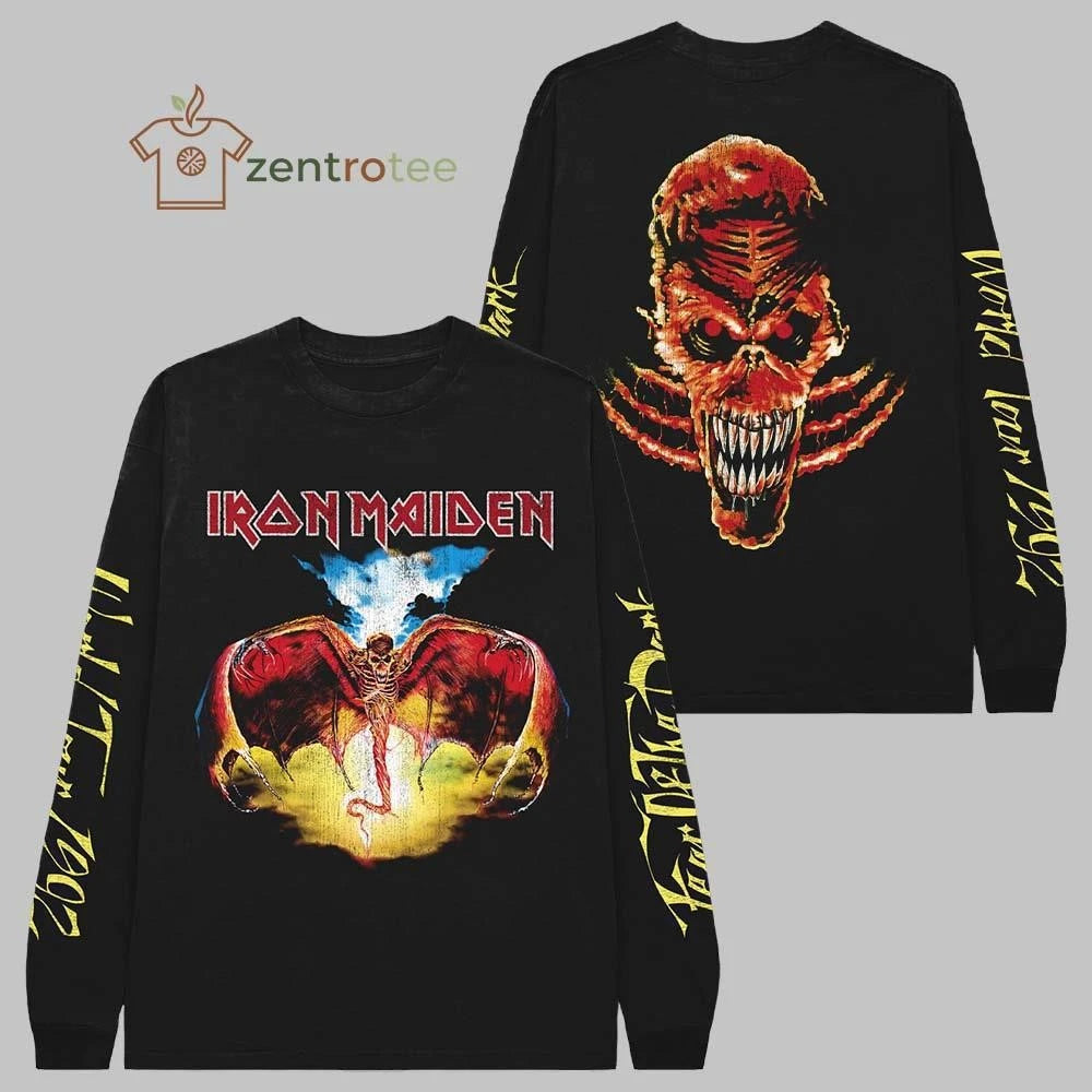 Official Iron Maiden Im50 Anniversary Collection Fear Of The Dark Winged Eddie Long Sleeve T Shirt